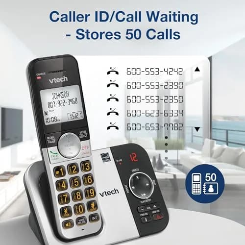 VTech VG232 Cordless Home Phone with Answering Machine, Large Backlit Display & Big Buttons | DECT 6.0 thumbnail 6
