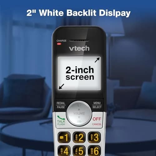 VTech VG232 Cordless Home Phone with Answering Machine, Large Backlit Display & Big Buttons | DECT 6.0 thumbnail 8