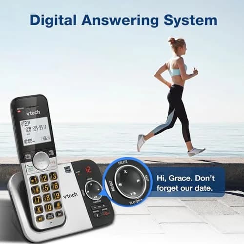 VTech VG232 Cordless Home Phone with Answering Machine, Large Backlit Display & Big Buttons | DECT 6.0 thumbnail 2