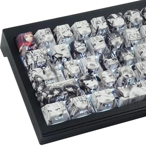 Tsungup Anime Keycaps-SidePrint Set, 129 Keys, PBT, Cherry Profile | Unique Light-Through Design thumbnail 1