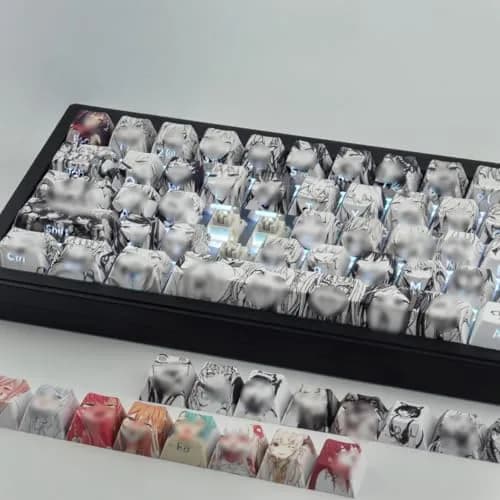 Tsungup Anime Keycaps-SidePrint Set, 129 Keys, PBT, Cherry Profile | Unique Light-Through Design thumbnail 2