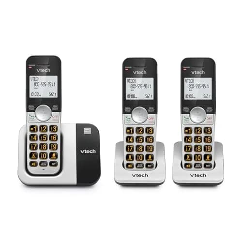VTech DECT 6.0 Cordless Phone 3-Handset System | Interference-Free Sound, Large Backlit Display, Big Buttons, Caller ID thumbnail 1