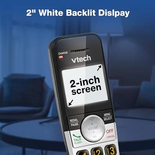 VTech DECT 6.0 Cordless Phone 3-Handset System | Interference-Free Sound, Large Backlit Display, Big Buttons, Caller ID thumbnail 4