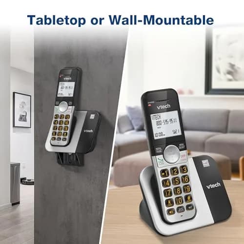 VTech DECT 6.0 Cordless Phone 3-Handset System | Interference-Free Sound, Large Backlit Display, Big Buttons, Caller ID thumbnail 7