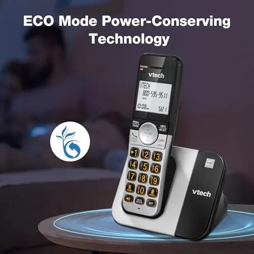 VTech DECT 6.0 Cordless Phone 3-Handset System | Interference-Free Sound, Large Backlit Display, Big Buttons, Caller ID thumbnail 8