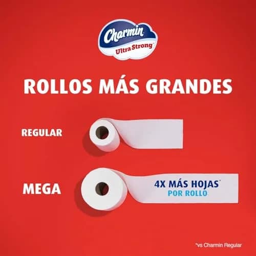 Charmin Ultra Strong Toilet Paper 18 Mega Rolls (3960 Sheets Total) | 4X Stronger When Wet thumbnail 6
