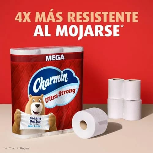 Charmin Ultra Strong Toilet Paper 18 Mega Rolls (3960 Sheets Total) | 4X Stronger When Wet thumbnail 7