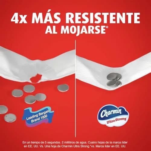 Charmin Ultra Strong Toilet Paper 18 Mega Rolls (3960 Sheets Total) | 4X Stronger When Wet thumbnail 3