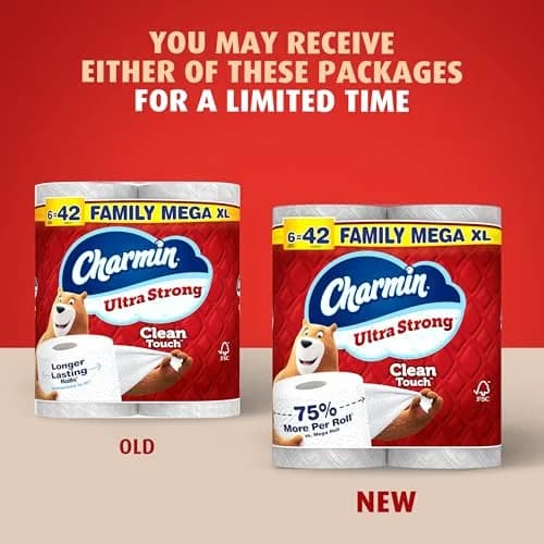 Charmin Ultra Strong Clean Touch Toilet Paper, 18 Family Mega XL Rolls (6930 Sheets Total) | 4X Stronger When Wet thumbnail 2