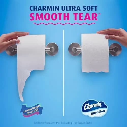 Charmin Ultra Soft Toilet Paper 12 Mega XL Rolls (336 Sheets Per Roll) | Trusted Softness, Better Tear thumbnail 8