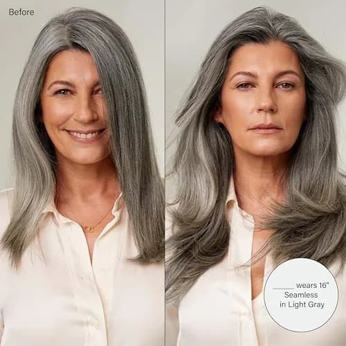 LUXY Hair Extensions 20 Inch Dark Gray | Natural Remy Human Hair for Volume & Length thumbnail 2
