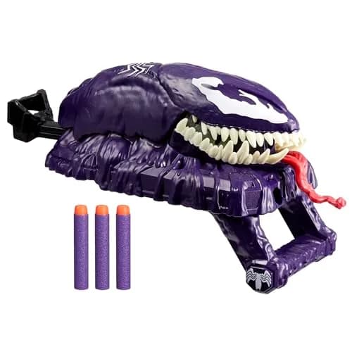 Marvel Spider-Man VenomVersus Marvel’s Venom Strike Blaster, NERF Spider-Man Toy, Super Hero Toys for Kids Ages 5+ | Venom Symbiote Power thumbnail 1