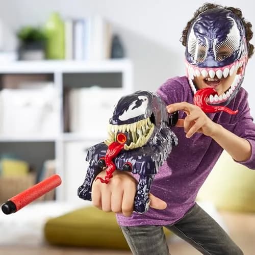 Marvel Spider-Man VenomVersus Marvel’s Venom Strike Blaster, NERF Spider-Man Toy, Super Hero Toys for Kids Ages 5+ | Venom Symbiote Power thumbnail 7