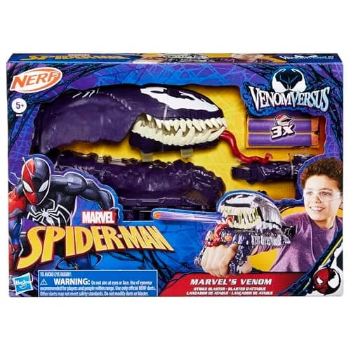 Marvel Spider-Man VenomVersus Marvel’s Venom Strike Blaster, NERF Spider-Man Toy, Super Hero Toys for Kids Ages 5+ | Venom Symbiote Power thumbnail 2