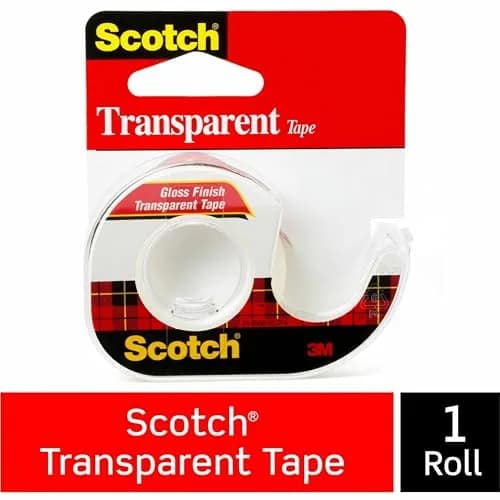 Scotch Transparent Tape with Dispenser 12.7 mm x 11.4 m (0.5 in x 450 in) | 3 Rolls, Crystal Clear thumbnail 9