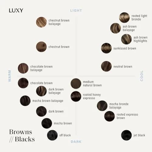 LUXY Thinning Hair Fill-In Extensions Dark Brown 12 Inch | Natural Human Hair Clip-Ins for Fuller Hair thumbnail 8