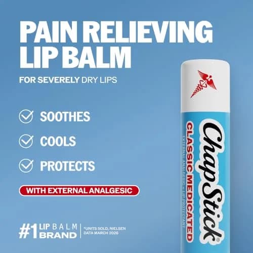 ChapStick Classic Medicated Lip Balm 36 Sticks | Soothes & Heals Dry Lips, USA Import thumbnail 7