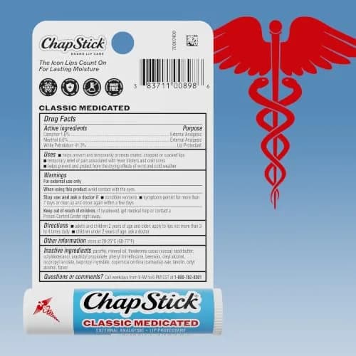 ChapStick Classic Medicated Lip Balm 36 Sticks | Soothes & Heals Dry Lips, USA Import thumbnail 9