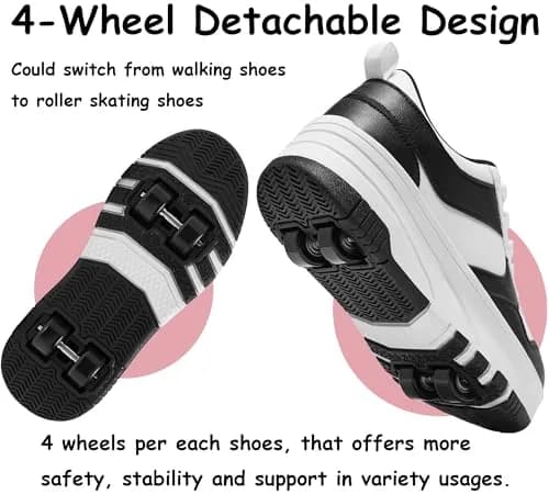 ANEFUN Kids Roller Skate Shoes 4-Wheel Detachable Sneakers | Safe, Comfortable & Versatile (70-120 chars) thumbnail 4