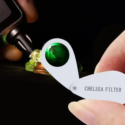 TEKCOPLUS Chelsea Filter for Gemstone Identification | 5.9 cm (2.3 in) | Distinguish Genuine Emeralds, Rubies, Sapphires, Aquamarine thumbnail 4