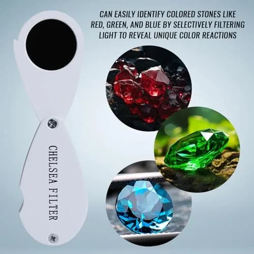 TEKCOPLUS Chelsea Filter for Gemstone Identification | 5.9 cm (2.3 in) | Distinguish Genuine Emeralds, Rubies, Sapphires, Aquamarine thumbnail 2