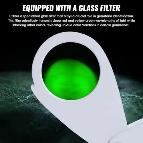 TEKCOPLUS Chelsea Filter for Gemstone Identification | 5.9 cm (2.3 in) | Distinguish Genuine Emeralds, Rubies, Sapphires, Aquamarine thumbnail 3