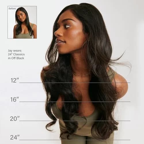 LUXY Classic Clip-In Hair Extensions 20 Inch | Natural Blonde, 160g, 10 Wefts, Remy Human Hair thumbnail 6
