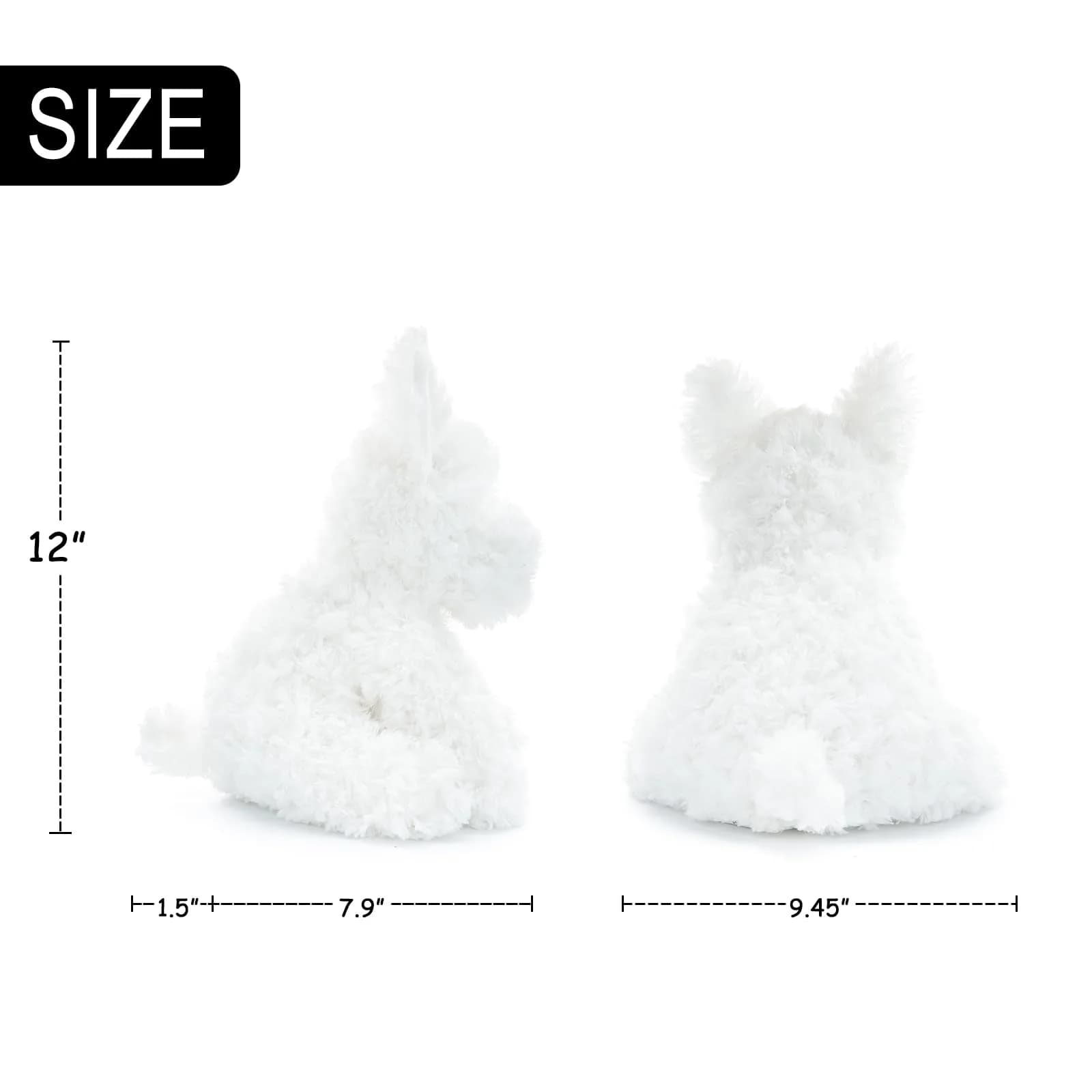 WEIGEDU Westie Plush Toy Stuffed Animal - Adorable 30.5 cm (12 Inch) White Terrier Design - view 3