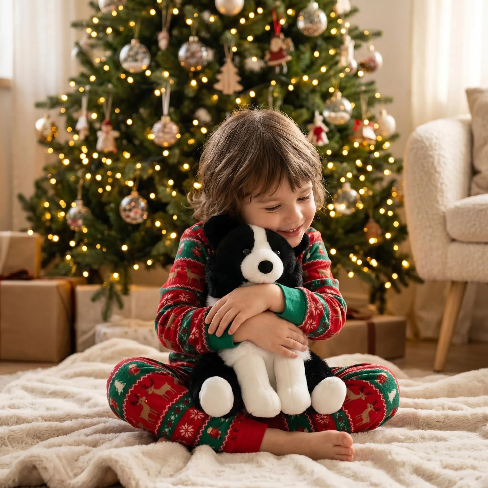 WEIGEDU Border Collie Stuffed Animal Plush Dog 12 Inch (30.48 cm) | Realistic & Cuddly Toy - view 6