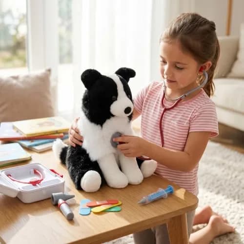 WEIGEDU Border Collie Stuffed Animal Plush Dog 12 Inch (30.48 cm) | Realistic & Cuddly Toy thumbnail 9
