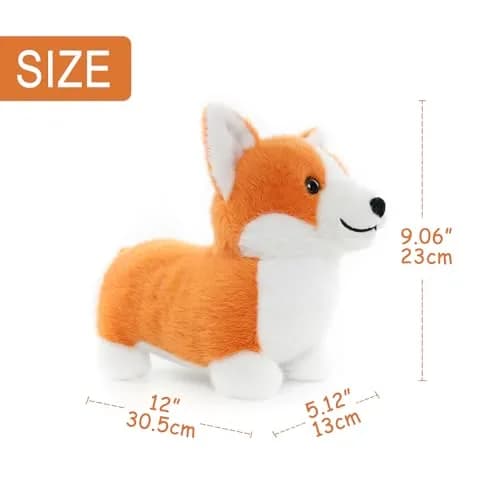 WEIGEDU Corgi Plush Toy Stuffed Animal 30.5 cm (12 Inch) | Realistic Welsh Corgi Design thumbnail 4