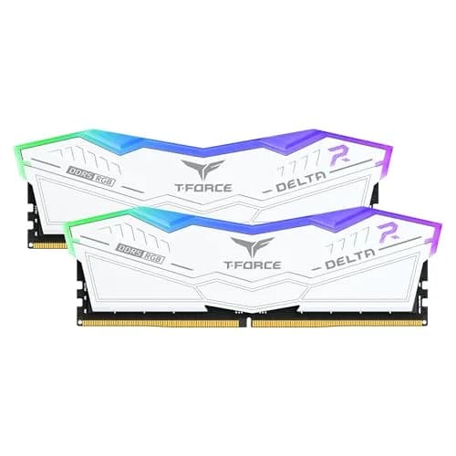 TEAMGROUP T-Force Delta RGB DDR5 RAM 64GB (2x32GB) 6000MHz CL38 White | Desktop Memory Module thumbnail 9