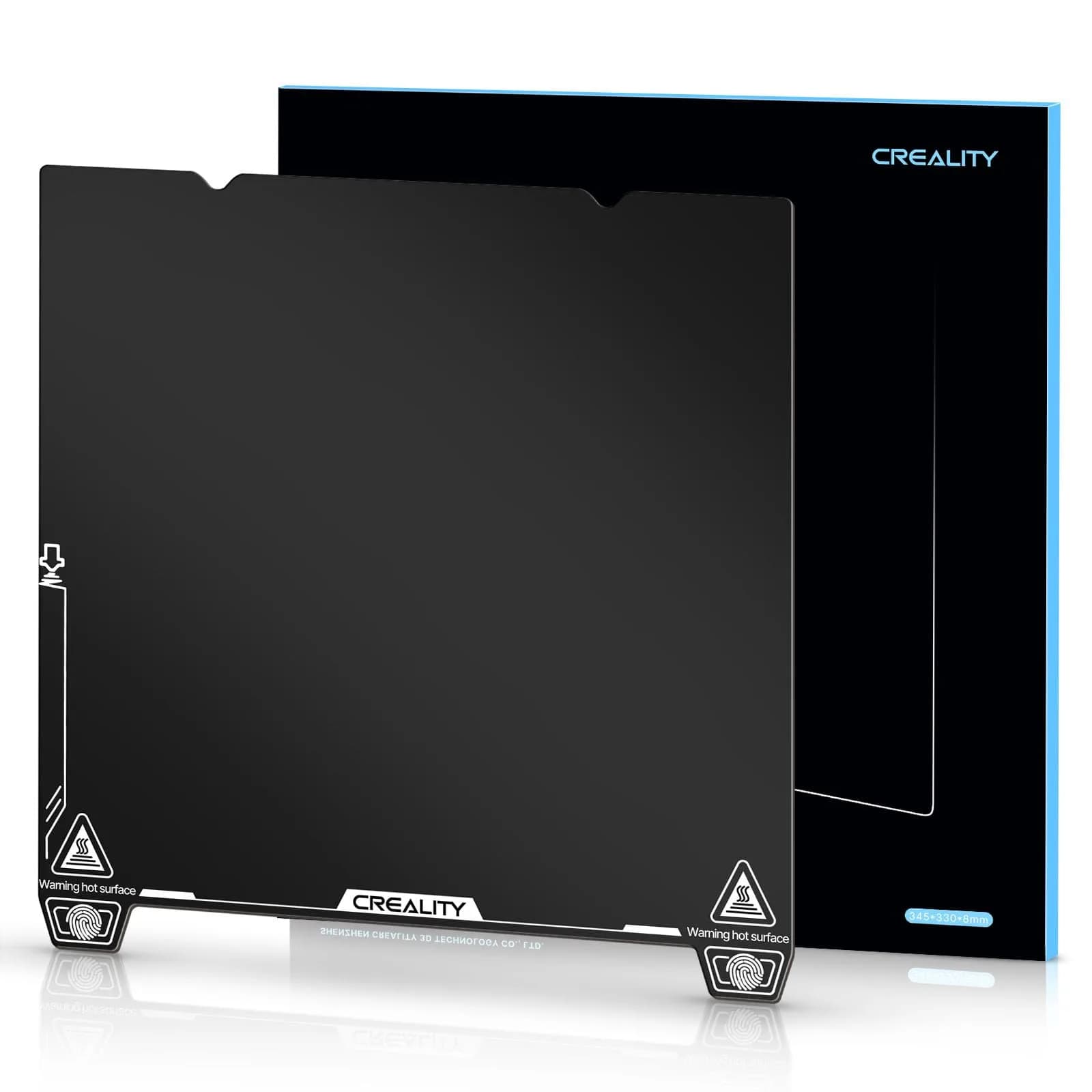 Creality 3D Printer Build Plate Black EP Plate 235 x 235mm (9.25 x 9.25 inch) | Textured Spring Steel for Ender 3 V3 SE, K1, K1C, Ender 5 S1 — Black EP Plate