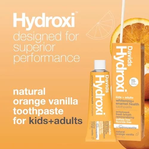 Davids Nano Hydroxyapatite Toothpaste Fluoride Free Orange Vanilla 4oz | EWG Verified & USDA Biobased thumbnail 4