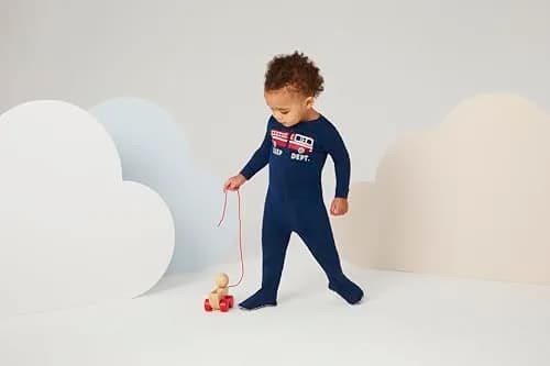HUGGIES 3-Pack Footed Coverall | Organic Cotton Baby Pajamas for Toddler (5T) thumbnail 5