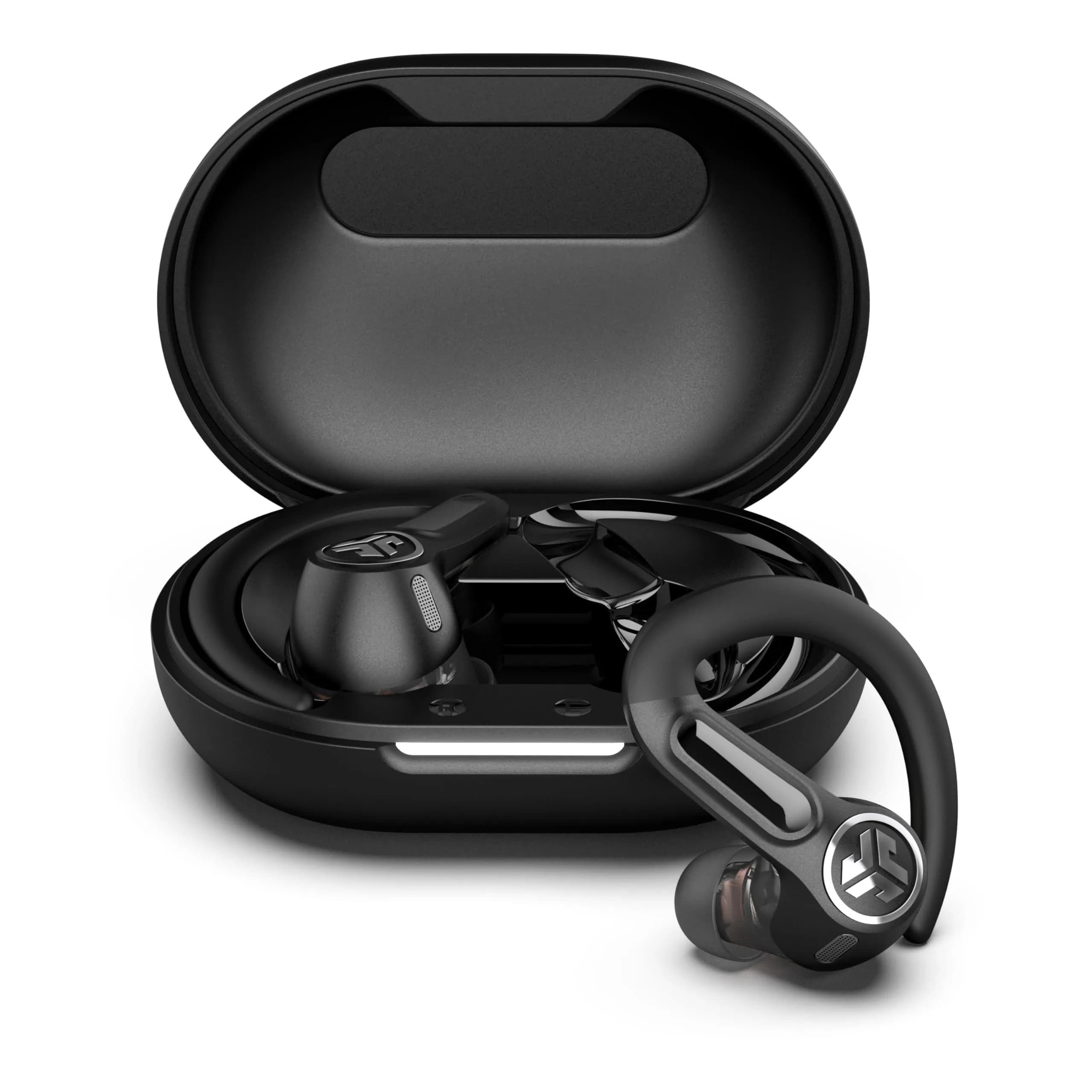 JLab Epic Air Sport ANC 3 Wireless Earbuds | Active Noise Cancelling Sport Earphones, 68+ Hour Battery, IP66 Sweatproof, Bluetooth 5.3, Black