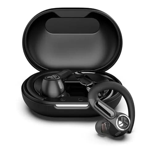 JLab Epic Air Sport ANC 3 Wireless Earbuds | Active Noise Cancelling Sport Earphones, 68+ Hour Battery, IP66 Sweatproof, Bluetooth 5.3, Black thumbnail 1