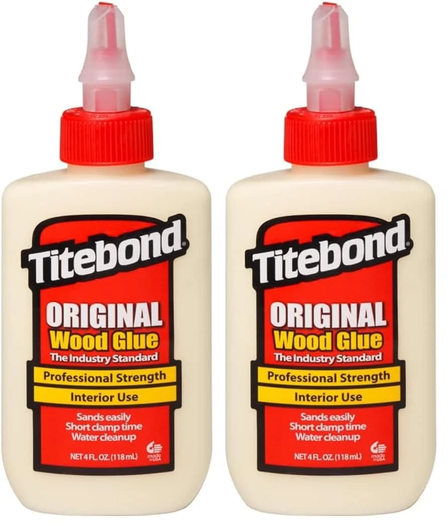 Titebond Original Wood Glue 5062, Industry Standard, 4 fl oz (118 ml) Bottles (Pack of 2) | Bonds Stronger Than Wood - main product image