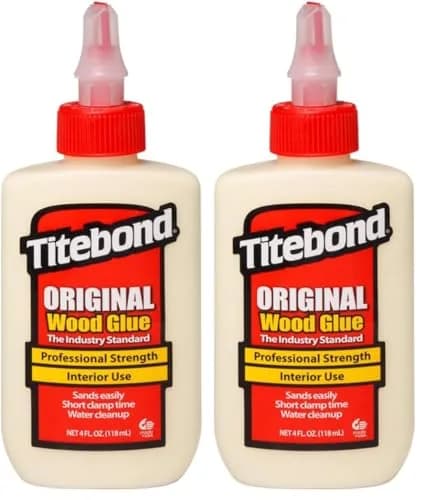 Titebond Original Wood Glue 5062, Industry Standard, 4 fl oz (118 ml) Bottles (Pack of 2) | Bonds Stronger Than Wood thumbnail 1