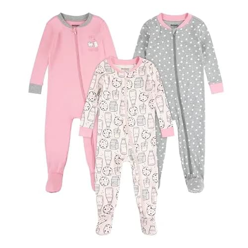 HUGGIES 3-Pack Footed Coverall | Organic Cotton Sleepwear for Baby Boys 24 Months thumbnail 1