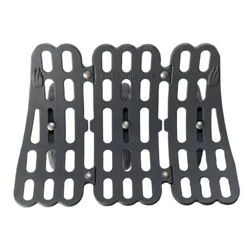 Flame Genie Fireplace Grate 22" | Self-Feeding Cast Iron for Wood Burning Fireplace thumbnail 3