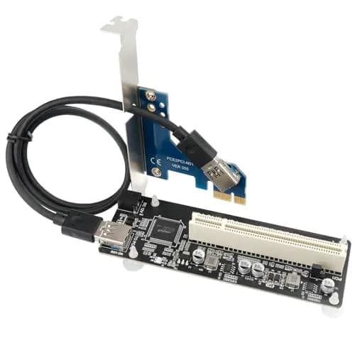 Trotwei Blue PCIe to PCI Adapter Card with Bracket, 120mm Mini PCB | Industrial-Grade Stability thumbnail 1