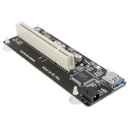 Trotwei Blue PCIe to PCI Adapter Card with Bracket, 120mm Mini PCB | Industrial-Grade Stability thumbnail 2