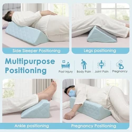 NEPPT Wedge Pillow for Seniors Side Sleeping Post Surgery | Cooling Back Support (110 chars) thumbnail 4