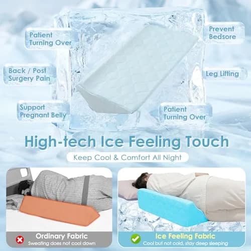 NEPPT Wedge Pillow for Seniors Side Sleeping Post Surgery | Cooling Back Support (110 chars) thumbnail 3