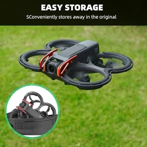 BRDRC Avata 2 Bumper Guards Accessories, Propeller Guard Protector Gimbal Protective Anti-Collision Ring Cover for DJI Avata 2 Fly More Combo (Orange) | High-Impact TPU thumbnail 4