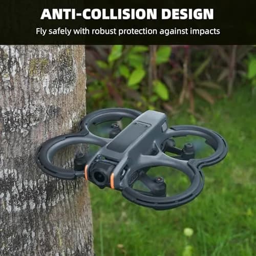 BRDRC Avata 2 Bumper Guards Accessories, Propeller Guard Protector Gimbal Protective Anti-Collision Ring Cover for DJI Avata 2 Fly More Combo (Orange) | High-Impact TPU thumbnail 6