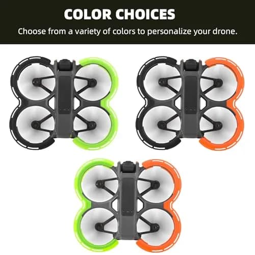 BRDRC Avata 2 Bumper Guards Accessories, Propeller Guard Protector Gimbal Protective Anti-Collision Ring Cover for DJI Avata 2 Fly More Combo (Orange) | High-Impact TPU thumbnail 8