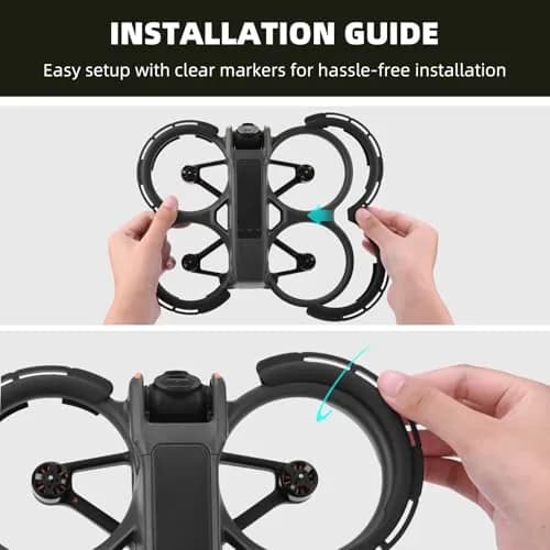 BRDRC Avata 2 Bumper Guards Accessories, Propeller Guard Protector Gimbal Protective Anti-Collision Ring Cover for DJI Avata 2 Fly More Combo (Orange) | High-Impact TPU thumbnail 9