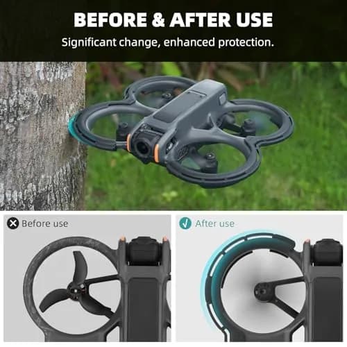 BRDRC Avata 2 Bumper Guards Accessories, Propeller Guard Protector Gimbal Protective Anti-Collision Ring Cover for DJI Avata 2 Fly More Combo (Orange) | High-Impact TPU thumbnail 2